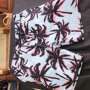 Fresh Prince of Bel Air Shorts Size M Palm Trees Drill Clothing Co. #swim